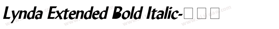 Lynda Extended Bold Italic字体转换